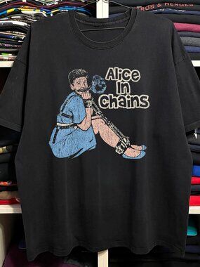 Rare Alice In Chains Washed Black Tee